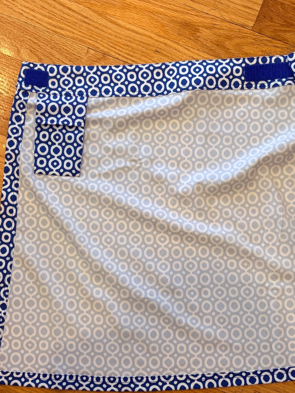 RipSkirt XL Blue White Geometric Wrap Skirt Beach Cover Up Quick Dry - Picture 10 of 12